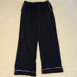 La Vie en Rose Cotton Pajama Pants - Black